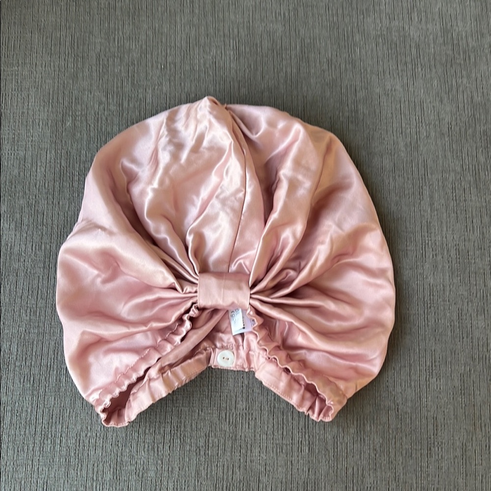 Pink Satin Hair Turban protect hair while sleeping